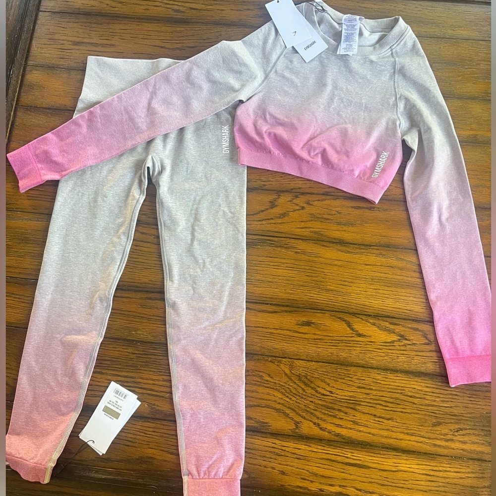 Gymshark seamless leggings and shirt set